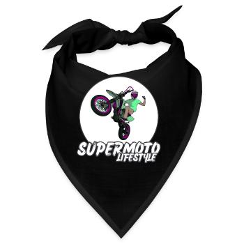 Supermoto / Supermotard / Supermoto Wheelie Biker - Bandana - Schwarz - Vorne