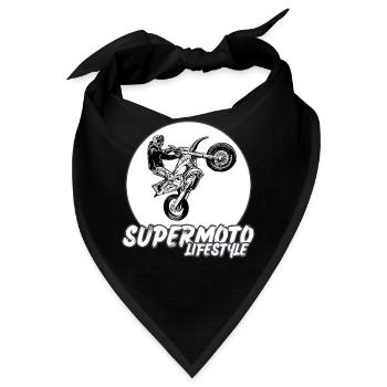 Supermoto / Supermotard / Supermoto Wheelie Biker - Bandana - Schwarz - Vorne