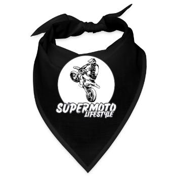 Supermoto / Supermotard / Supermoto Wheelie Biker - Bandana - Schwarz - Vorne