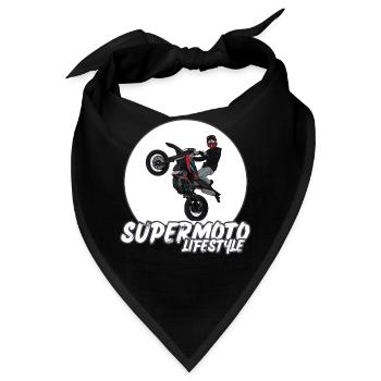 Supermoto / Supermotard / Supermoto Wheelie Biker - Bandana - Schwarz - Vorne