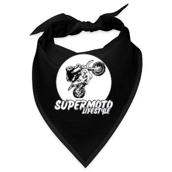 Supermoto / Supermotard / Supermoto Wheelie Biker - Bandana - Schwarz - Vorne