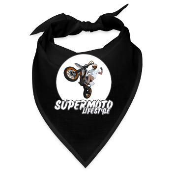 Supermoto / Supermotard / Supermoto Wheelie Biker - Bandana - Schwarz - Vorne