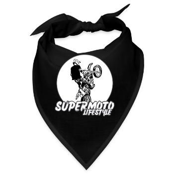 Supermoto / Supermotard / Supermoto Wheelie Biker - Bandana - Schwarz - Vorne
