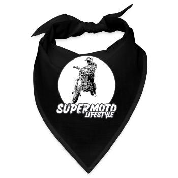 Supermoto / Supermotard / Supermoto Wheelie Biker - Bandana - Schwarz - Vorne