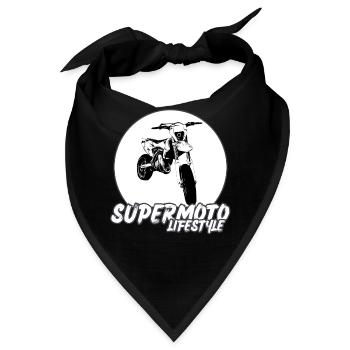 Supermoto / Supermotard / Supermoto Wheelie Biker - Bandana - Schwarz - Vorne