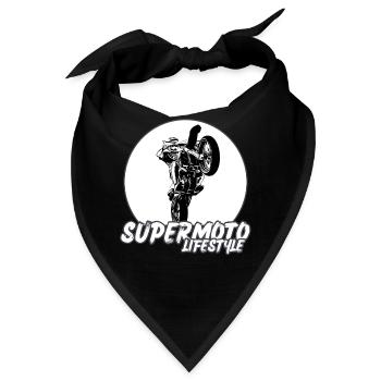 Supermoto / Supermotard / Supermoto Wheelie Biker - Bandana - Schwarz - Vorne