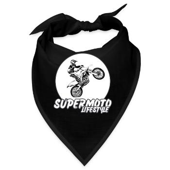 Supermoto / Supermotard / Supermoto Wheelie Biker - Bandana - Schwarz - Vorne