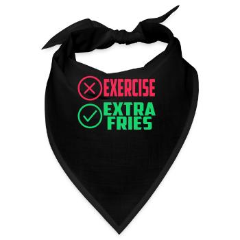 Übung Extra Pommes Exercise Extra Fries Fitness - Bandana - Schwarz - Vorne