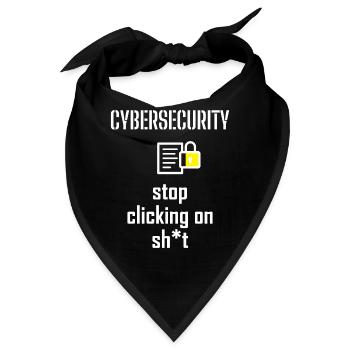 Cybersecurity - IT-Sicherheit Informatiker - Bandana - Schwarz - Vorne