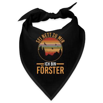 Waldarbeiter Holzfäller Waldarbeit Förster - Bandana - Schwarz - Vorne