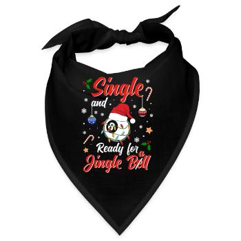 Fun Pool Ball Costume Single and ready for Jingle - Bandana - Schwarz - Vorne