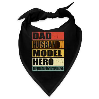 Vater Ehemann Model Held - Bandana - Schwarz - Vorne