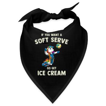 Lustiger Volleyball Soft Serve - Lustiger - Bandana - Schwarz - Vorne