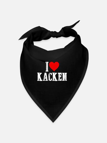 I love kacken - Bandana - Schwarz - Vorne