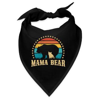 Mama Bear Familie Kinder Tochter Sohn Mama - Bandana - Schwarz - Vorne