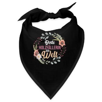 Waldarbeiter Förster Waldarbeit Holzfäller - Bandana - Schwarz - Vorne