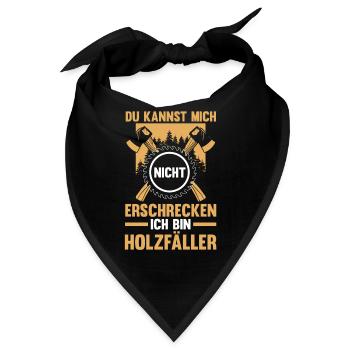 Waldarbeiter Förster Waldarbeit Holzfäller - Bandana - Schwarz - Vorne