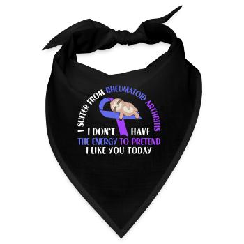I Suffer From Rheumatoid Arthritis Energy Sloth - Bandana - Schwarz - Vorne