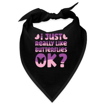 Schmetterling Falter Liebhaber Fan - Bandana - Schwarz - Vorne