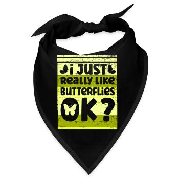 Schmetterling Spruch Falter - Bandana - Schwarz - Vorne