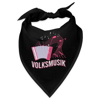 Volksmusik Party Dorffest Ouftit Deutsche Schlager - Bandana - Schwarz - Vorne