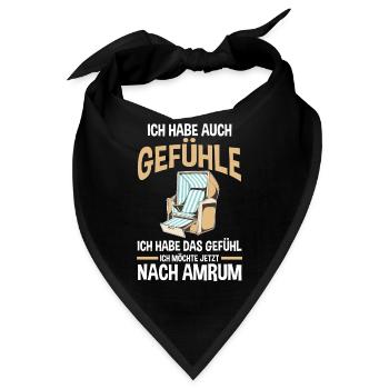 Nordsee Amrum - Bandana - Schwarz - Vorne