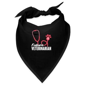 Tierarzt - Bandana - Schwarz - Vorne