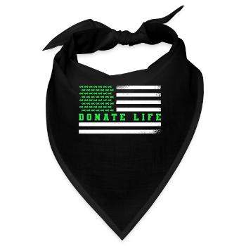 Donate Life Be USA American Flag Organ Donor - Bandana - Schwarz - Vorne