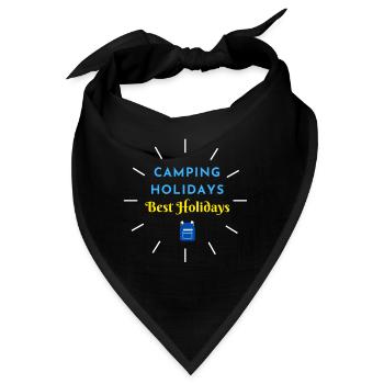 Campingferien Beste Ferien - Bandana - Schwarz - Vorne