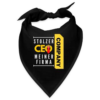 stolzer CEO meiner Firma - Bandana - Schwarz - Vorne