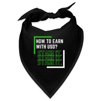Wie kann man mit USD verdienen? Setzen Sie es ein. - Bandana - Schwarz - Vorne