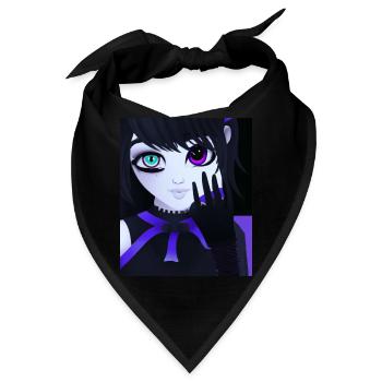 Goth Anime Vaporwave Niedlich Und Unheimlich Goth - Bandana - Schwarz - Vorne