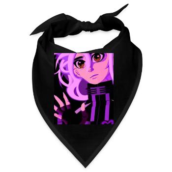 Goth Anime Vaporwave Sexy Goth Girl - Bandana - Schwarz - Vorne
