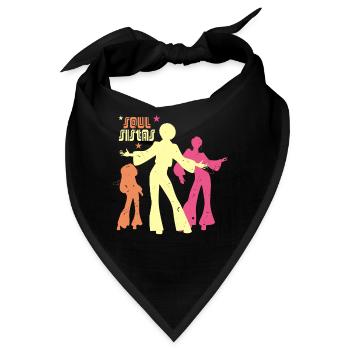 Funk Clothing | Vintage 70er Jahre Kostüm für Soul Musik - Bandana - Schwarz - Vorne