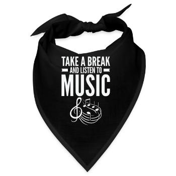Serenity Music Lover Entspannende Pause - Bandana - Schwarz - Vorne