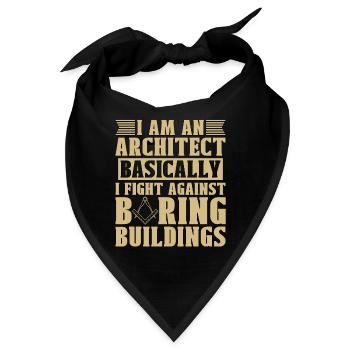 I Am An Architect Basically Architecture Building - Bandana - Schwarz - Vorne