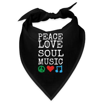 Funk Clothing | Vintage 70er Jahre Kostüm für Soul Musik - Bandana - Schwarz - Vorne