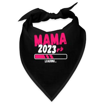 Werdende Mama 2023 - Bandana - Schwarz - Vorne