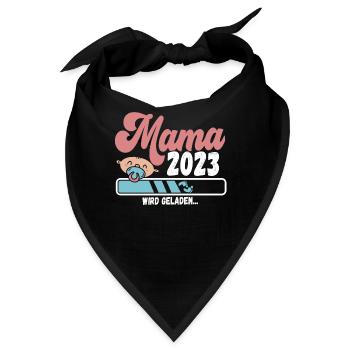 Werdende Mama 2023 - Bandana - Schwarz - Vorne