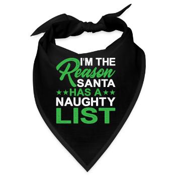 I'm The Reason Santa Has A Naughty List 2 - Bandana - Schwarz - Vorne