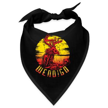 Wendigo Folk Creature Halloween Cryptid - Bandana - Schwarz - Vorne