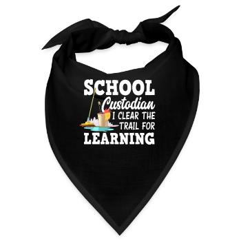 Schulhausmeister Putzen Putzmann - Bandana - Schwarz - Vorne