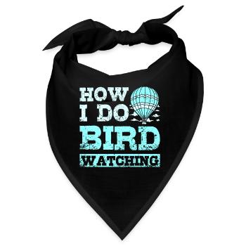 How I do bird watching hot air balloon - Bandana - Schwarz - Vorne