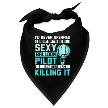Sexy hot air balloon pilot - Bandana - Schwarz - Vorne
