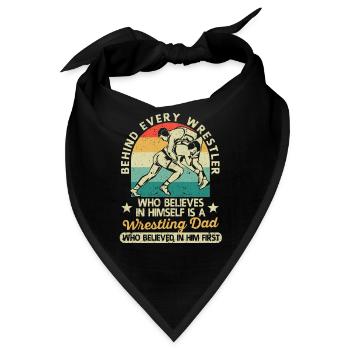 Hinter jedem Wrestler, der an sich selbst glaubt - Bandana - Schwarz - Vorne