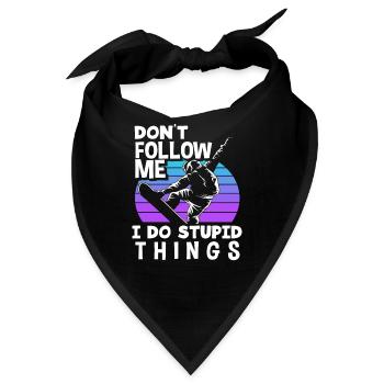 Snowboard Wintersport Berge Winterurlaub - Bandana - Schwarz - Vorne