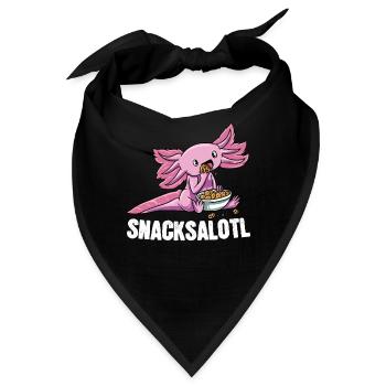 Snacksalotl Axolotl Salamander Snaxolotl - Bandana - Schwarz - Vorne