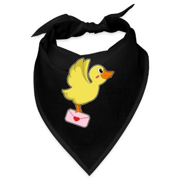 Ente Briefträger Brief - Bandana - Schwarz - Vorne