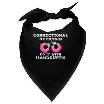 Correctional Officers Do It With Handcuffs - Bandana - Schwarz - Vorne