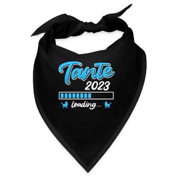 Tante 2023 wird geladen Patentante bald Tante - Bandana - Schwarz - Vorne